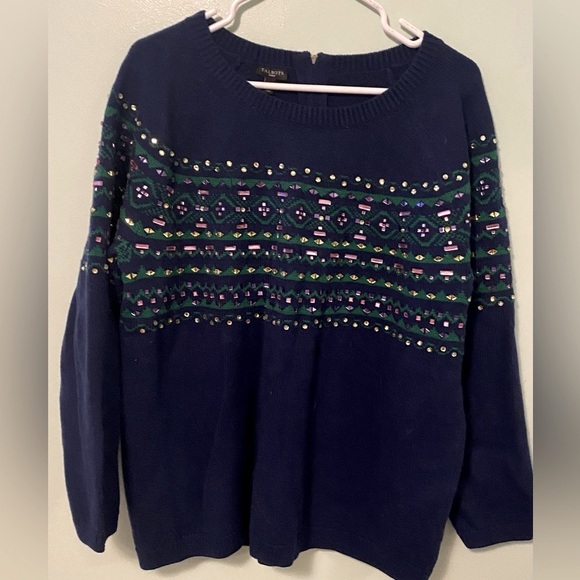 Talbots sweater with jewel ￼ embellishment on the top Size 2X￼ - Picture 2 of 8
